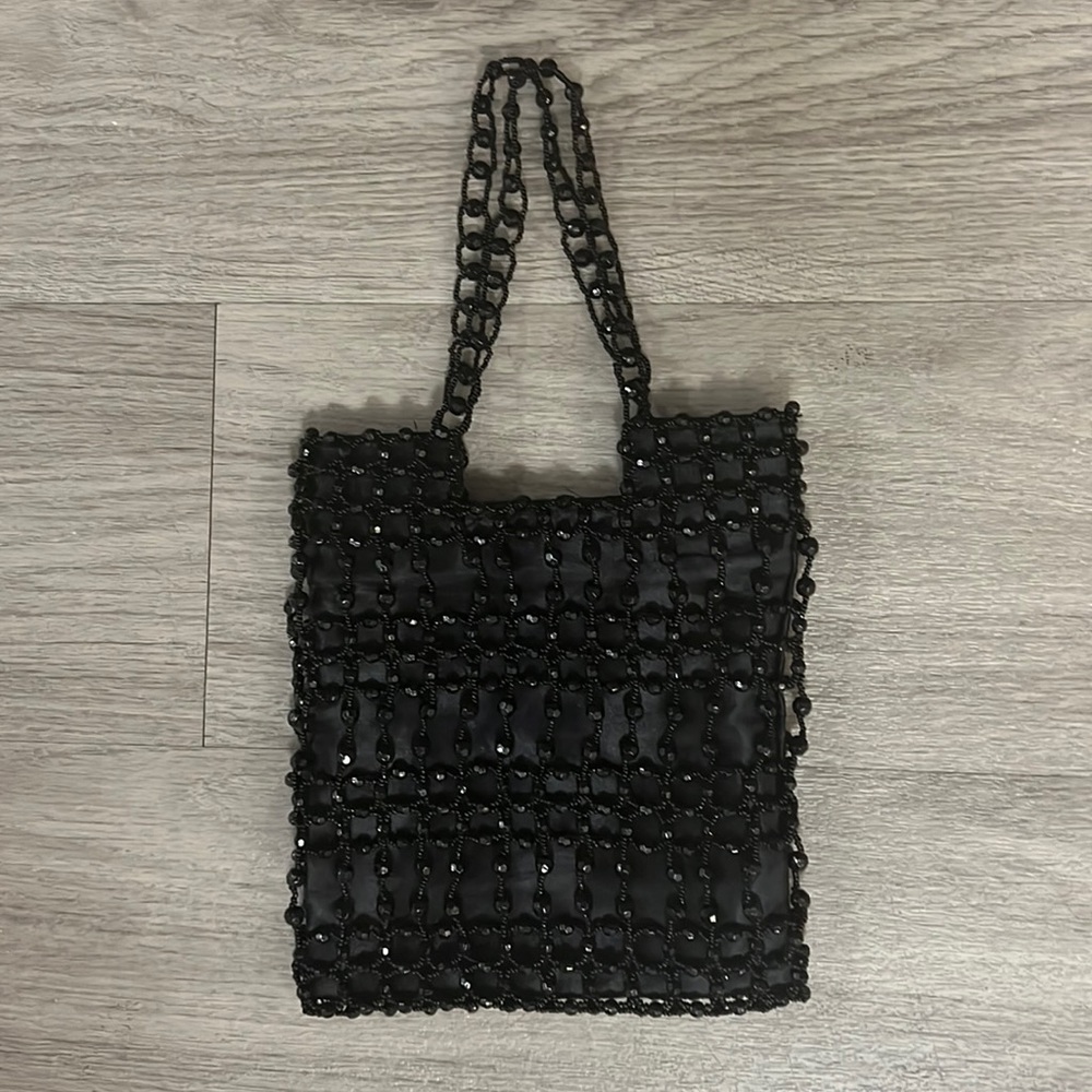 Vintage Beaded Purse Black Made Exclusively for Giorgio Beverly Hills 90s Y2K